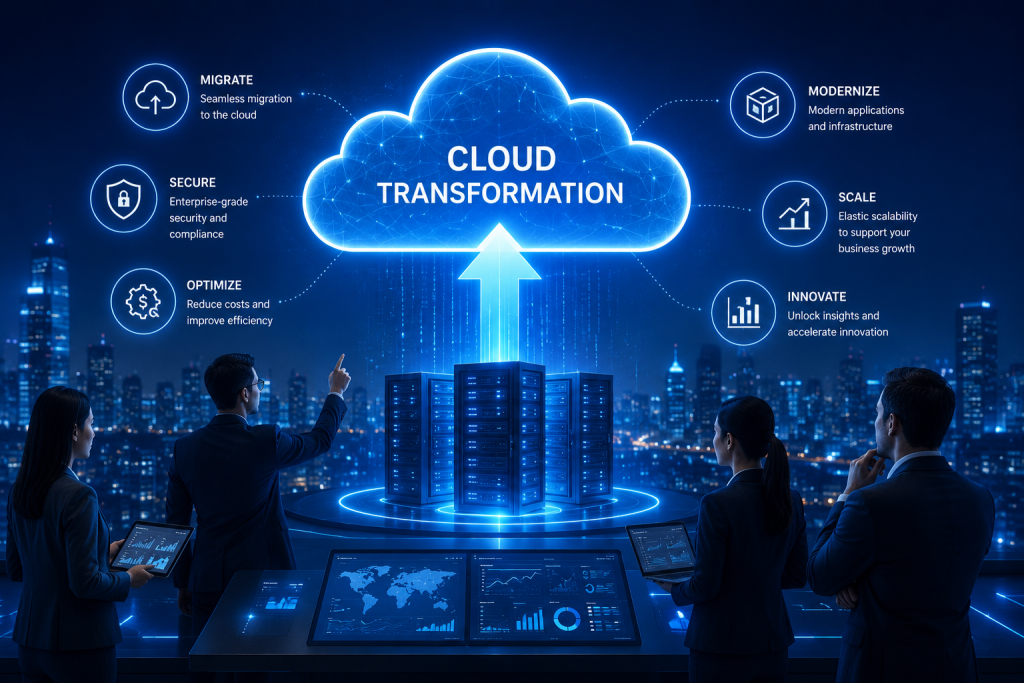 Cloud transformation with business insights